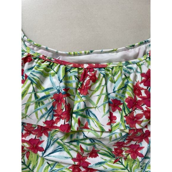 Cabana Del Sol Swim One Piece Swimsuit Multicolor Floral Swimwear - Picture 3 of 11